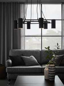 Lampa wisząca Markslojd Porto 6xGU10 czarna metalowa 73 cm 107357 small 1