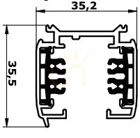 Szynoprzewód 3F 230V 100 cm, Czarny Eurostandard - EUTRAC Spectrum small 6