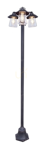 Sprawdź Latarnia ogrodowa Lutec Cate 7264230213 rdzawa 3-punktowa 190 cm retro