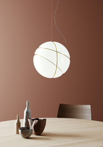 Lampa wisząca Fabbian Armilla F50 13W - biały oraz chrom - F50 A03 01 1 Lampa wisząca Fabbian Armilla F50 13W - biały oraz chrom - F50 A03 01 small 1