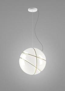 Lampa wisząca Fabbian Armilla F50 13W - biały oraz złoty - F50 A05 01 small 0
