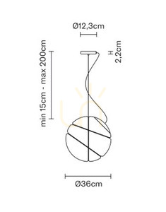 Lampa wisząca Fabbian Armilla F50 13W - Polerowane złoto oraz biały - F50 A05 12 small 2