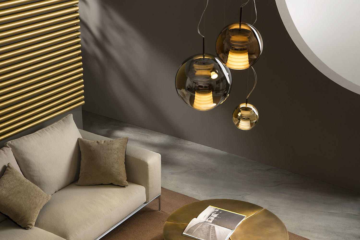 Pokaż Lampa wisząca Fabbian Beluga Royal Ø30 - Złoty - D57 A59 12 Lampa wisząca Fabbian Beluga Royal Ø30 - Złoty - D57 A59 12