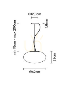 Lampa wisząca Fabbian Lumi Ø42 - F07 A09 01 small 4