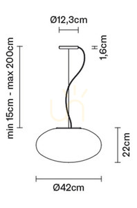 Lampa wisząca Fabbian Lumi F07 42cm - F07 A53 01 3 Lampa wisząca Fabbian Lumi F07 42cm - F07 A53 01 small 3