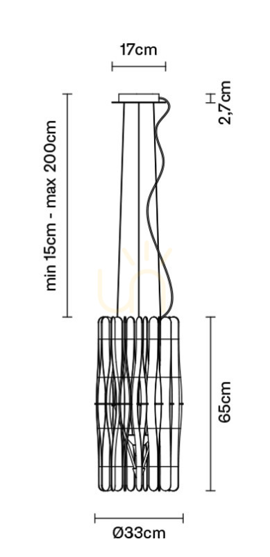 Wyświetl Lampa wisząca Fabbian Stick F23 33cm - F23 A06 69 Lampa wisząca Fabbian Stick F23 33cm - F23 A06 69