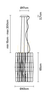 Lampa wisząca Fabbian Stick F23 43cm - F23 A02 69 small 3