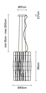 Lampa wisząca Fabbian Stick F23 43cm - F23 A07 69 small 3