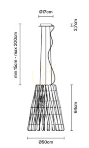 Lampa wisząca Fabbian Stick F23 22W Cono - F23 A03 69 small 3