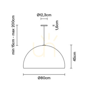 Lampa wisząca Fabbian Oru F25 22W 80cm - Miedziany - F25 A07 41 small 3