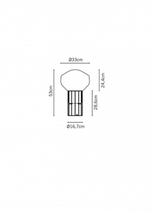 Lampa stołowa Fabbian Aérostat 53cm - czarny chrom - F27B03 24 small 6