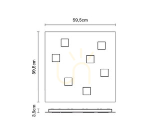 Oprawy nasufitowe Fabbian Quarter F38 5W 59,5x59,5cm - Biały - F38 G13 01 2 Oprawy nasufitowe Fabbian Quarter F38 5W 59,5x59,5cm - Biały - F38 G13 01 small 2