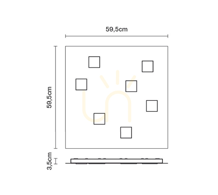 Obejrzyj Oprawy nasufitowe Fabbian Quarter F38 5W 59,5x59,5cm - Biały - F38 G13 01 Oprawy nasufitowe Fabbian Quarter F38 5W 59,5x59,5cm - Biały - F38 G13 01
