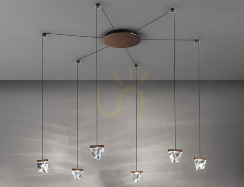 Sprawdź Lampa wisząca Fabbian Tripla F41 3W 6 - Brąz - F41 G04 76