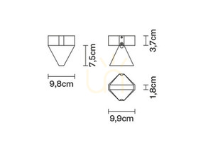 Plafon Fabbian Tripla F41 3W 2700K - Brąz - F41 E02 76 small 3
