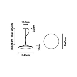 Lampa wisząca Fabbian Loop 7W Czarna podsufitka - F35A0300 5 Lampa wisząca Fabbian Loop 7W Czarna podsufitka - F35A0300 small 5