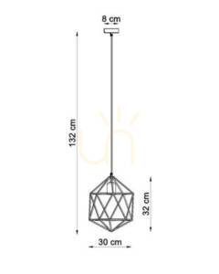 Lampa wisząca GASPARE biała Sollux small 3