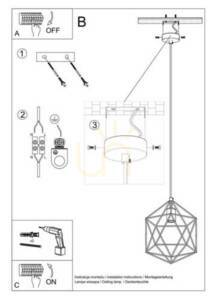 Lampa wisząca GASPARE biała Sollux small 4