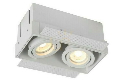 Sprawdź Oprawa wpuszczana oczko LED Lucide TRIMLESS biała GU10 2x50W