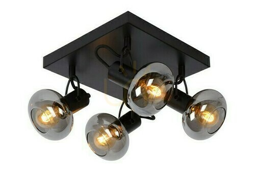 Sprawdź Reflektorek sufitowy Lucide MADEE 4x E14 czarny metalowy retro 17993/14/30