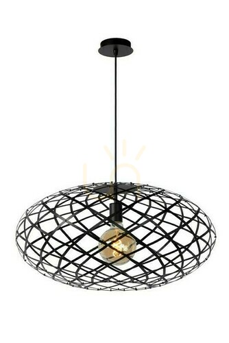 Sprawdź Lampa wisząca Lucide Wolfram czarna metalowa 65 cm 21417/65/30