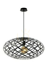 Lampa wisząca Lucide Wolfram czarna metalowa 65 cm 21417/65/30 small 0