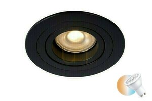 Oczko sufitowe Lucide TUBE czarne GU10 LED 9 cm aluminiowe 22954/01/30 small 0
