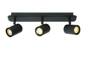 Plafon LED Lucide Lennert czarny IP44 3xGU10 do łazienki 40 cm small 9