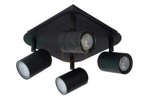 Plafon łazienkowy Lucide Lennert 4xGU10 czarny IP44 LED 26958/20/30 small 1