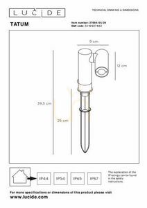Słupek oświetleniowy Lucide Tatum antracyt LED 4,5W IP65 3000K 417lm 27894/05/29 small 7