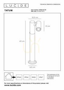 Słupek oświetleniowy Lucide TATUM antracyt LED 4,5W IP65 43 cm small 7