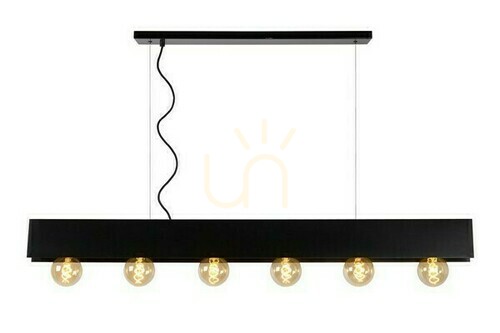 Sprawdź Lampa wisząca Lucide SURTUS 30474/06/30 czarna stal loftowa 6xE27