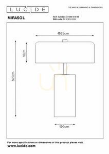 Lampa stołowa Lucide MIRASOL czarna złota marmur 3xG9 25 cm 34540/03/30 small 6