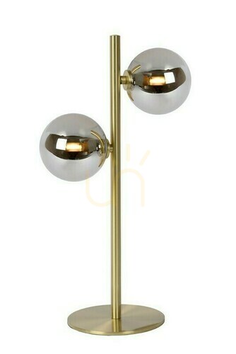Sprawdź Lampa stołowa Lucide Tycho złota szklana retro 2xG9 43 cm 45574/02/02