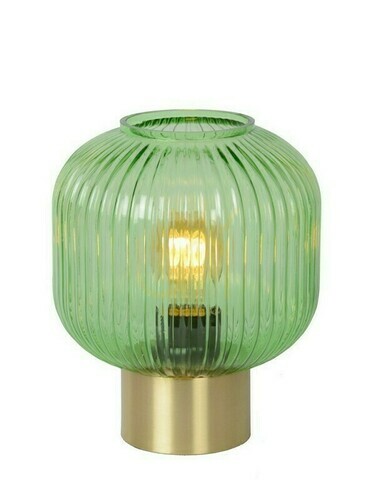 Sprawdź Lampa stołowa Lucide MALOTO zielona złota szklana retro 20 cm 45586/20/33