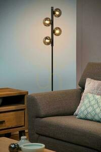 Lampa podłogowa Lucide TYCHO czarna stal szkło retro 4xG9 45774/04/30 small 4