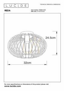 Plafon Lucide REDA czarny metalowy 32 cm E27 78199/01/30 small 6