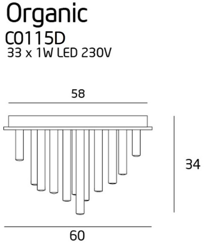 Sprawdź Plafon Max Light Organic C0115D chrom LED 33W ściemnialny 60 cm