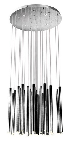 Sprawdź Lampa wisząca Max Light Organic chrom 62 cm 37-punktowa 45W 3000K P0175D