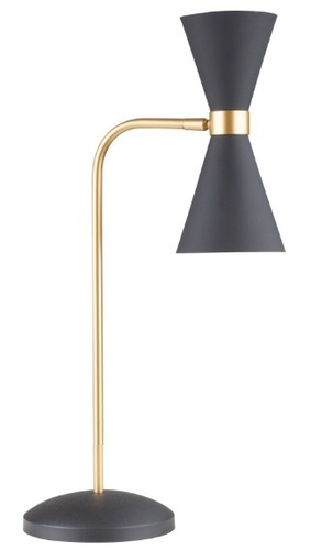 Sprawdź Lampa biurkowa Max Light Cornet T0039 czarno-złota metalowa 2xLED 10W