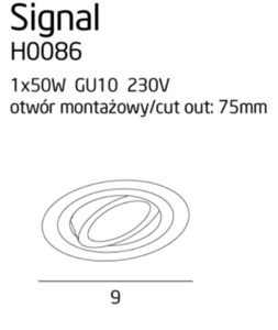 Oprawa wpuszczana Max Light Signal I H0086 czarna GU10 9 cm 3 Oprawa wpuszczana Max Light Signal I H0086 czarna GU10 9 cm small 3