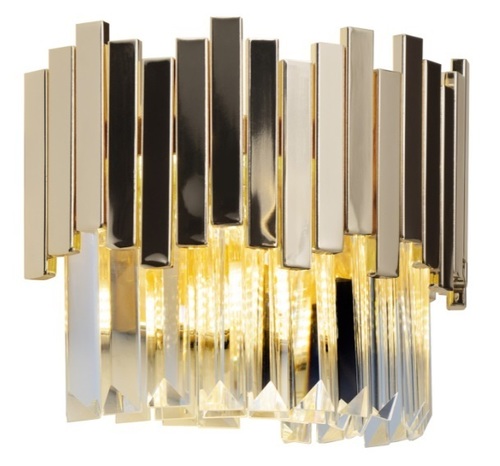 Sprawdź Kinkiet Max Light Trend W0251 złoty 3xG9 kryształowy 26 cm