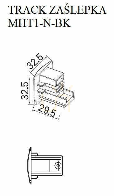 Zobacz Zaślepka do szynoprzewodu Max Light MAX czarna aluminiowa MHT1-N-BK Zaślepka do szynoprzewodu Max Light MAX czarna aluminiowa MHT1-N-BK