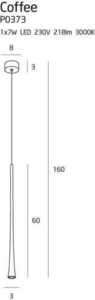 Lampa wisząca Max Light Coffee P0373 czarna LED 7W 1-punktowa 1 Lampa wisząca Max Light Coffee P0373 czarna LED 7W 1-punktowa small 1