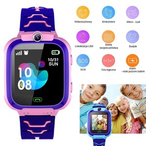 Różowy Smartwatch dla dziecka z lokalizacją LBS small 2