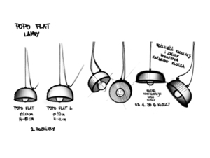 Lampa wisząca POPO FLAT 2 - biały small 5