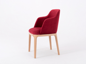 Krzesło fotelowe LULU ARMS, buk, żurawina 3 Krzesło fotelowe LULU ARMS, buk, żurawina small 3