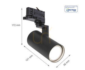 Reflektorek MADARA Mini II GU10 3F Czarny small 1
