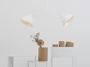 Lampa wisząca COBEN TWO HEAD - biały small 1