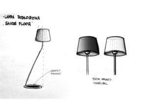 Lampa podłogowa SHADE FLOOR – klosz czarny, biały small 5